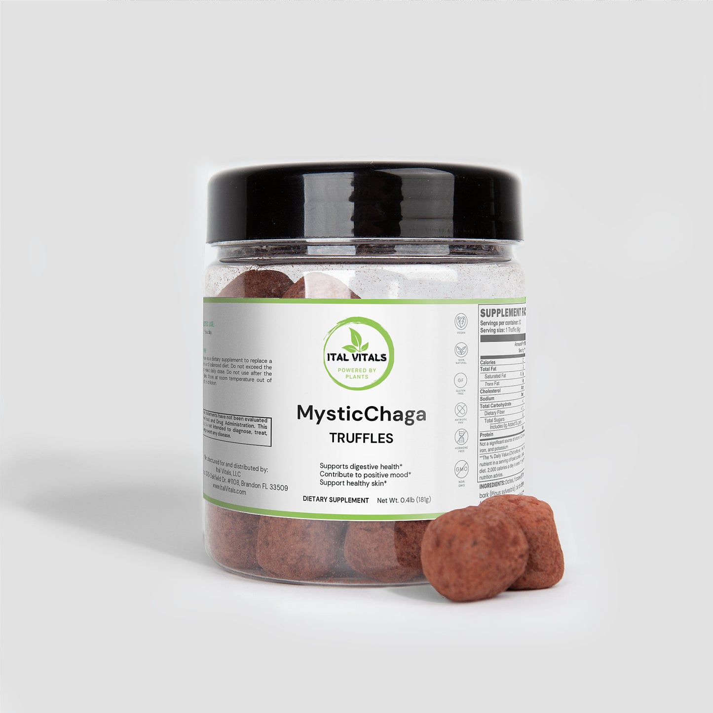 MysticChaga Truffles superfoods vegan supplement