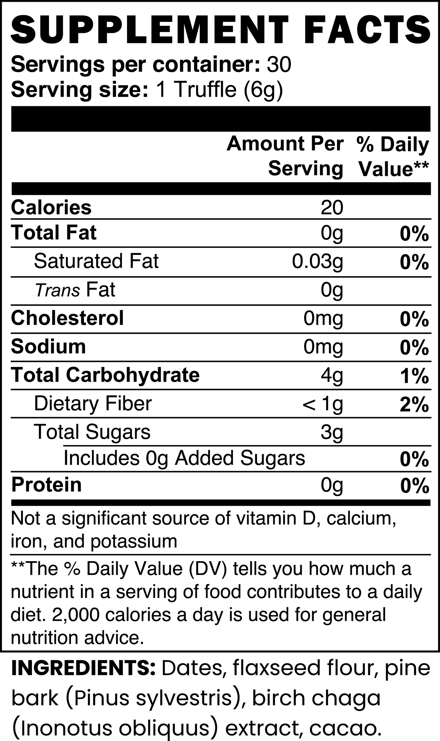 MysticChaga Truffles superfoods - facts